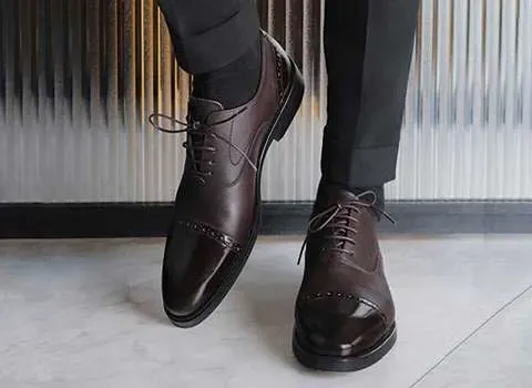 خرید کفش چرم مردانه بند دار + قیمت فروش استثنایی