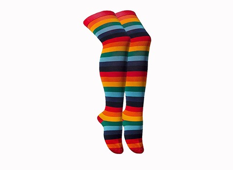 خرید جوراب ساق بلند راه راهی + قیمت فروش استثنایی