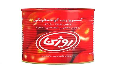 رب گوجه فرنگی روژین مقدار 800 گرم + قیمت فروش استثنایی