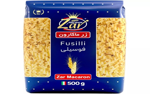 قیمت خرید ماکارونی فوسیلی زر ماکارون + فروش ویژه