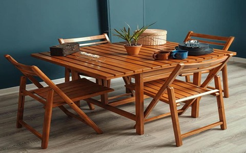 خرید میز صندلی چوبی تاشو ۴ نفره + قیمت فروش استثنایی