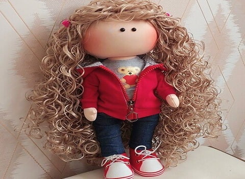 خرید عروسک روسی دختر مو فرفری + قیمت فروش استثنایی