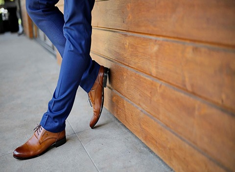 خرید کفش چرم قهوه ای روشن مردانه + قیمت فروش استثنایی