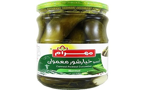 خرید و قیمت خیارشور شیشه ای مهرام + فروش عمده