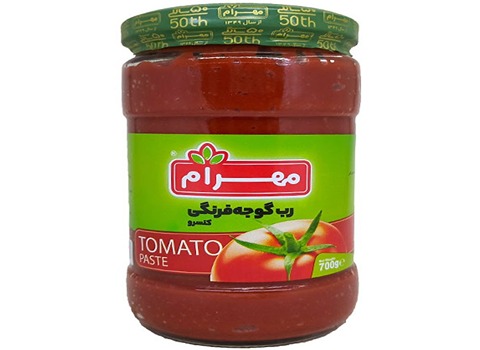 قیمت رب گوجه فرنگی شیشه ای مهرام + خرید باور نکردنی