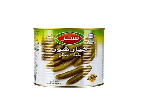 قیمت خرید خیارشور ممتاز قوطی سحر 780 گرمی + فروش ویژه