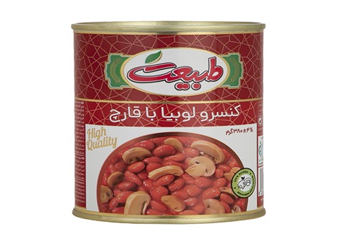 خرید و قیمت کنسرو لوبیا با قارچ طبیعت + فروش صادراتی