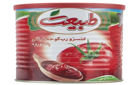 قیمت خرید کنسرو رب گوجه فرنگی طبیعت مقدار 800 گرم با فروش عمده