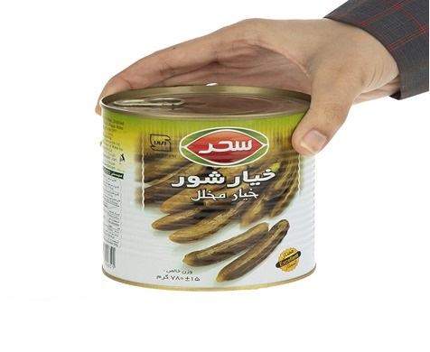 فروش خیارشور قوطی سحر + قیمت خرید به صرفه