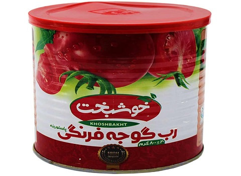 خرید و قیمت رب گوجه فرنگی ۸۰۰ گرمی خوشبخت + فروش صادراتی