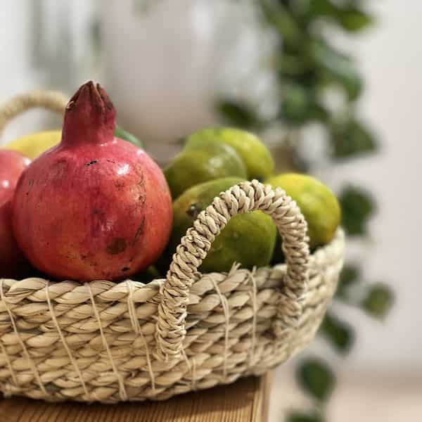 قیمت سبد میوه حصیری دسته دار + خرید باور نکردنی