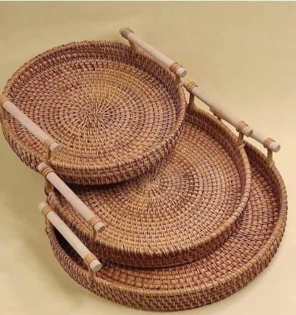 خرید و فروش سینی حصیری طرح دار با شرایط فوق العاده