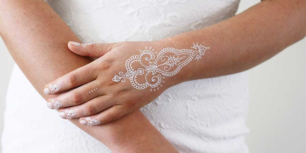 قیمت حنا طراحی سفید با کیفیت ارزان + خرید عمده