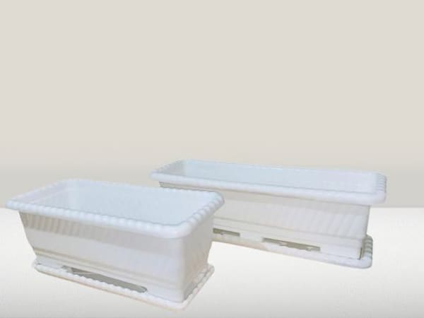 قیمت گلدان مستطیل سفید + خرید باور نکردنی