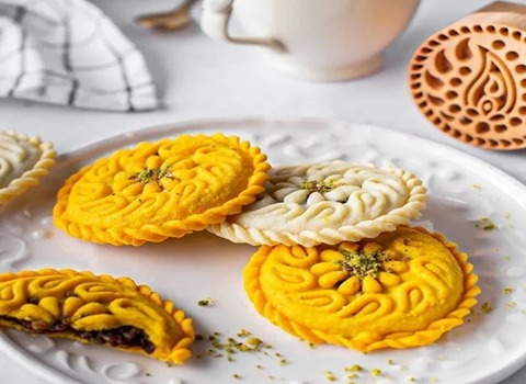 فروش شیرینی گردویی زعفرانی + قیمت خرید به صرفه