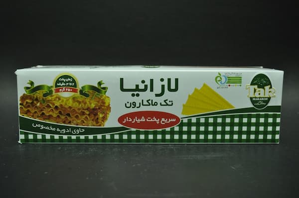 خرید لازانیا شیاردار تک ماکارون + قیمت فروش استثنایی