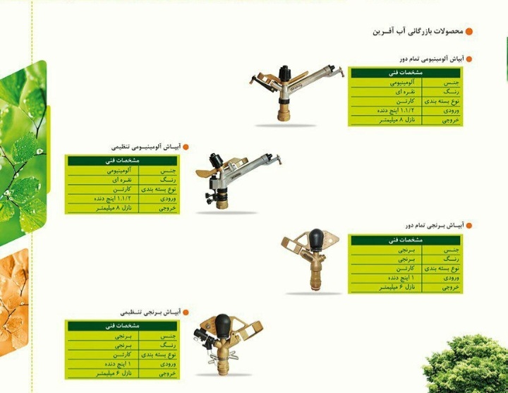 محصولات تجهیزات آبیاری نیلاب