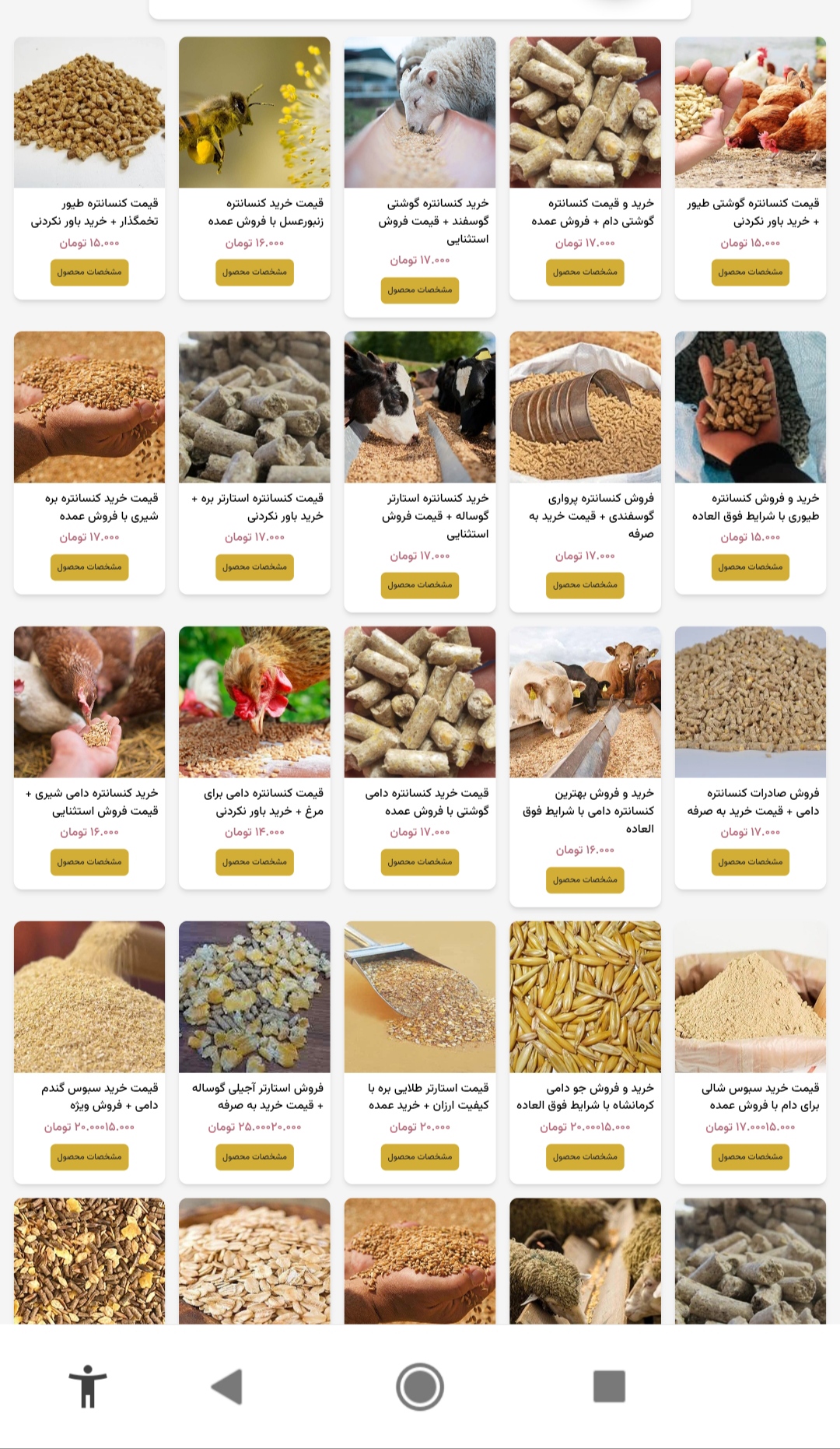 قیمت خوراک دام و طیور مرغوب کرمانشاه