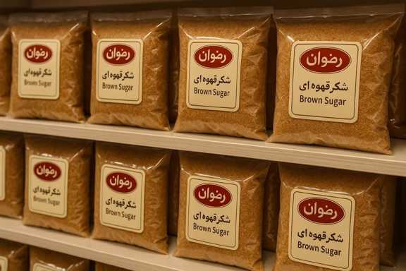 پخش شکر قهوه ای بسته بندی رضوان + قیمت