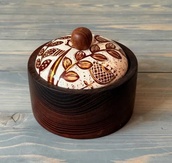 قندان چوبی خراطی