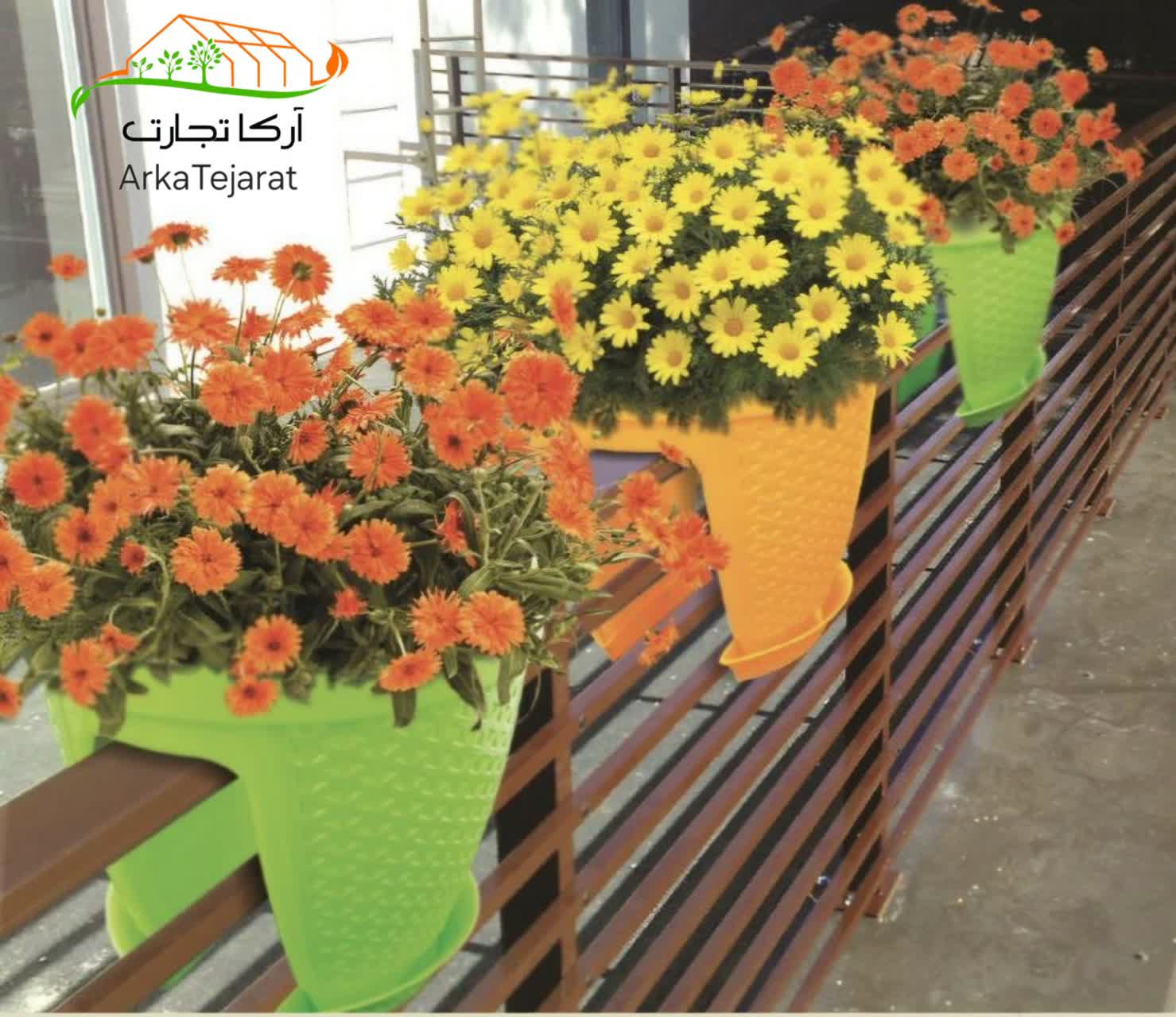 خرید گلدان پلاستیکی خورجینی + فروش ویژه