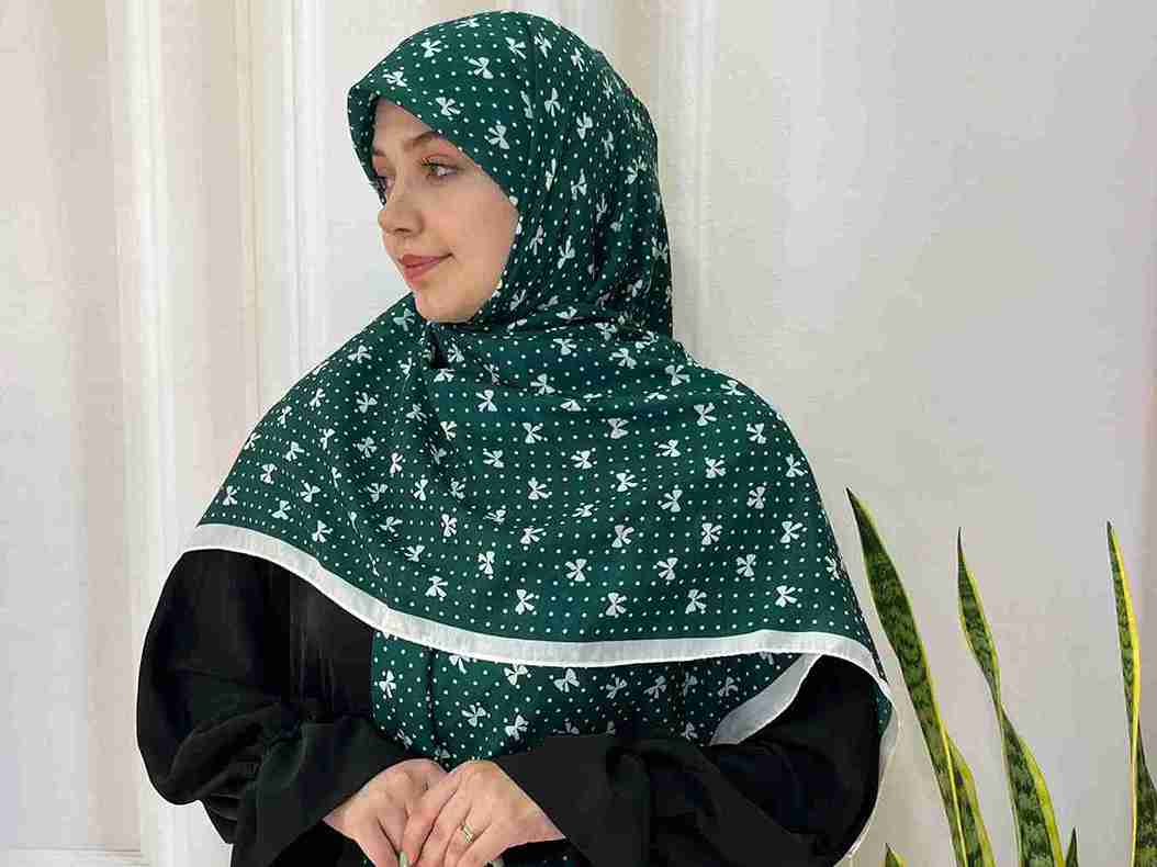 قیمت خرید روسری پاپیونی سبز با فروش عمده