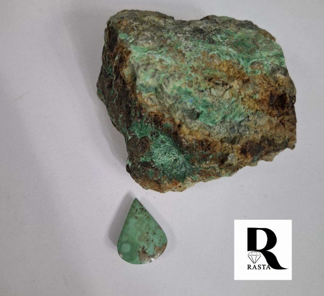 خریدسنگ فیروزه سبز طرح اشک
