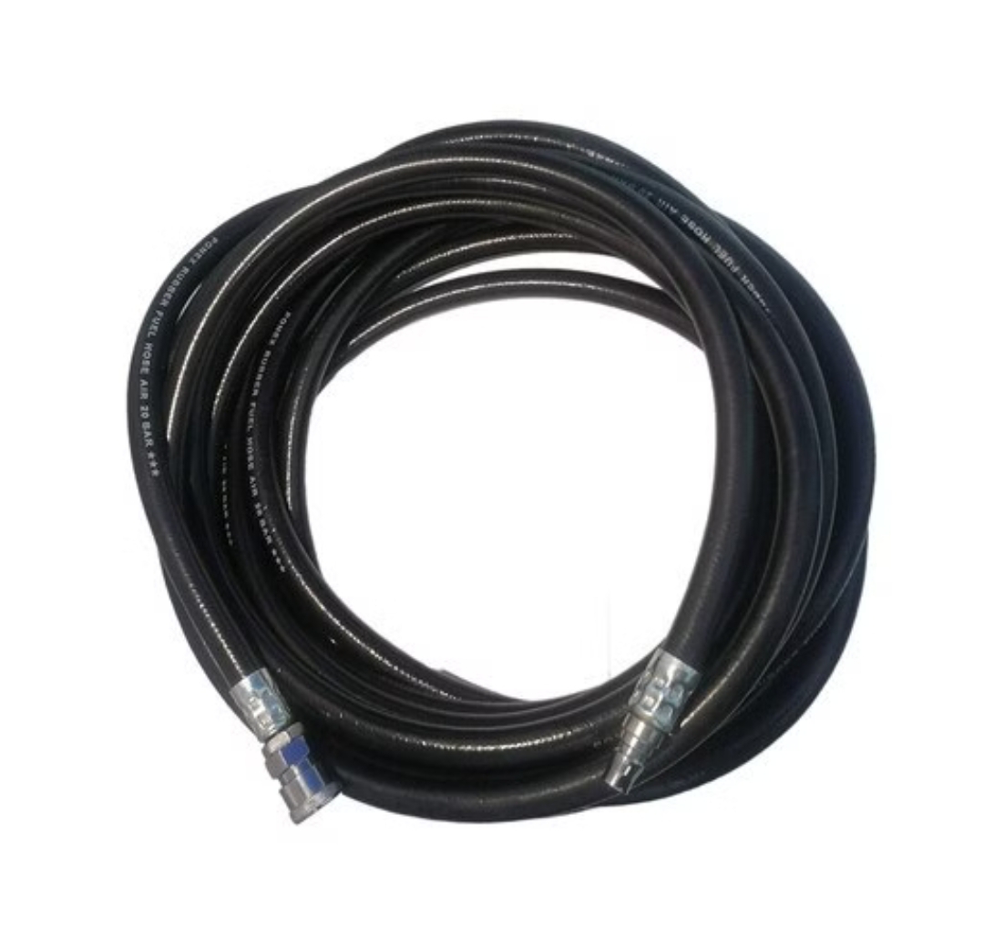 شیلنگ باد نخ دار جنس pvc طول 15 متر دو سر پرس