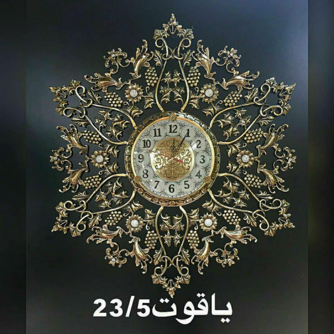 فروش ساعت دیواری برنزی مدل یاقوت
