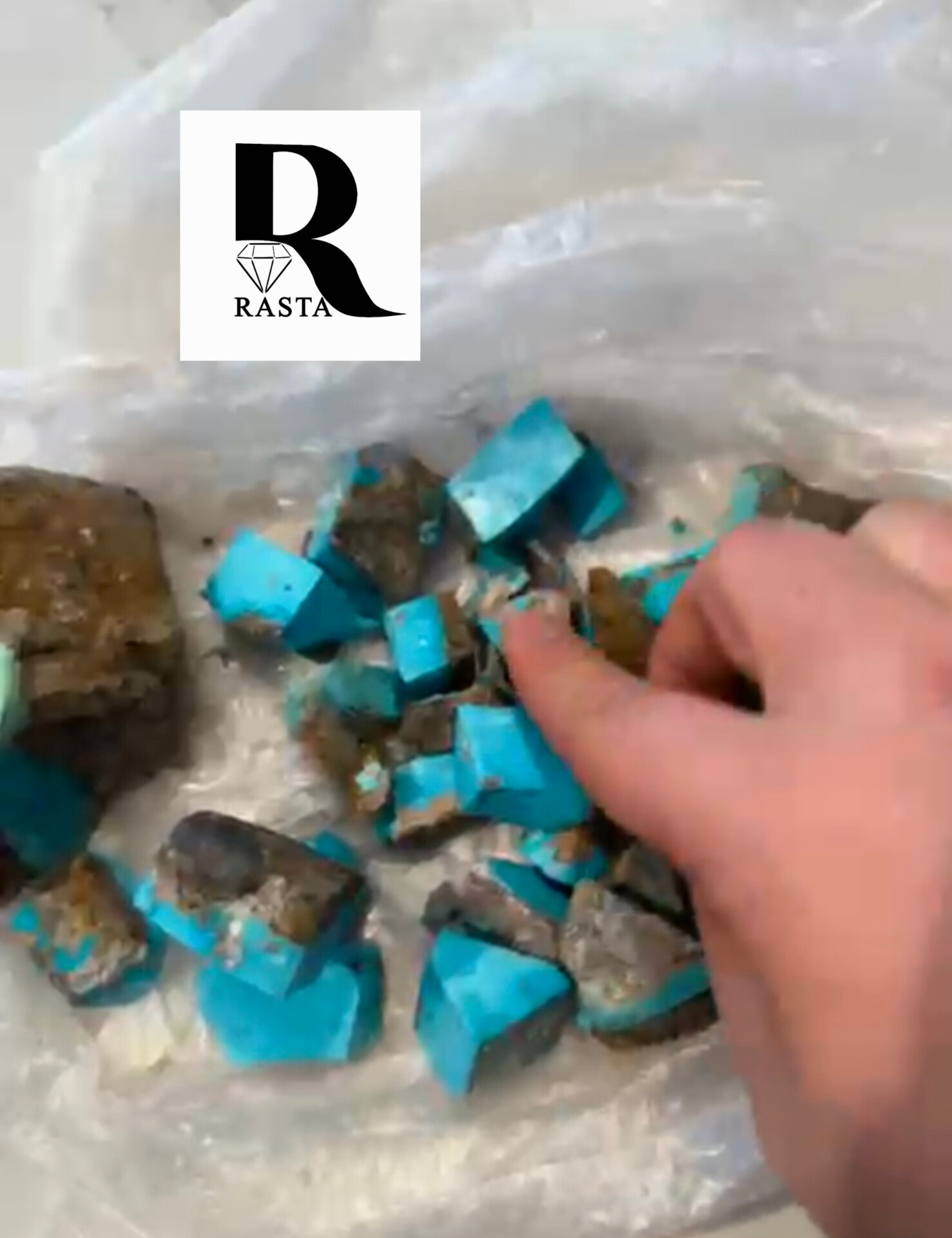 خرید سنگ راف فیروزه عجمی نیشابور