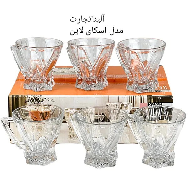خرید عمده و قیمت نیم لیوان دسته دار مدل اسکای لاین