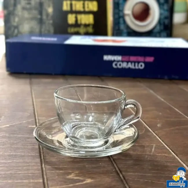 خرید عمده و قیمت فنجان و نعلبکی بلور مدل کورالو