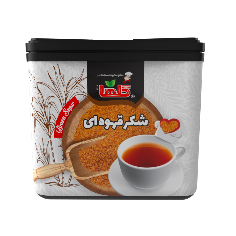 قیمت شکر قهوه ای گلها قوطی پلاستیکی