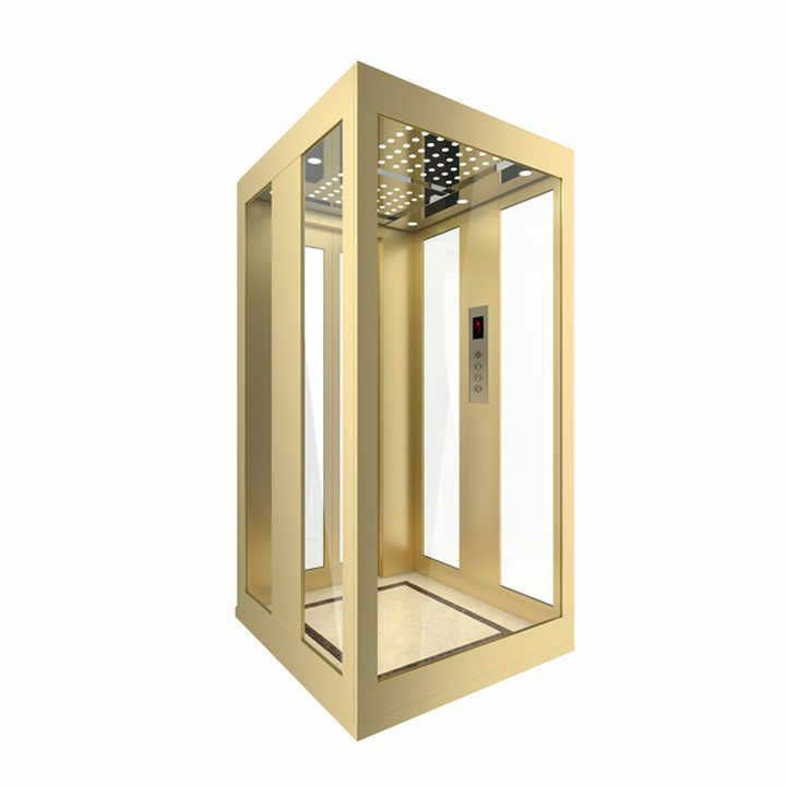 قیمت استثنایی کابین شیشه ای آسانسور با طراحی شیک + دید کامل