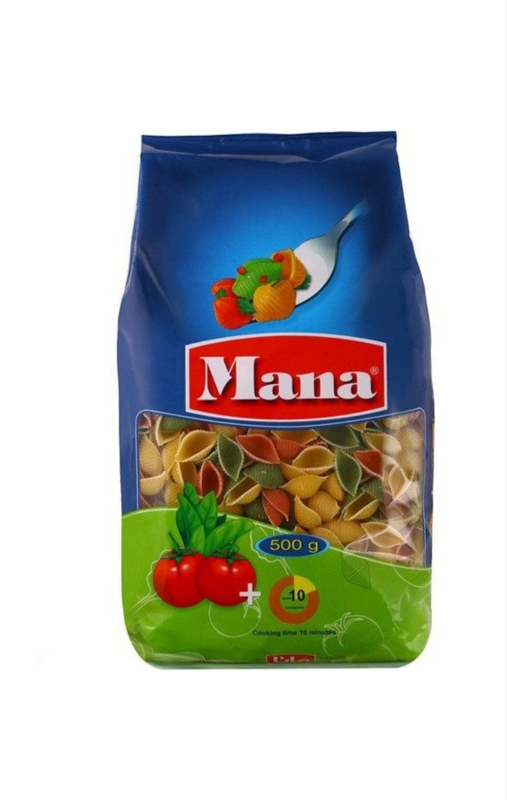 خرید ماکارونی گوش ماهی سبزیجات مانا 500 گرمی + انتخاب عالی