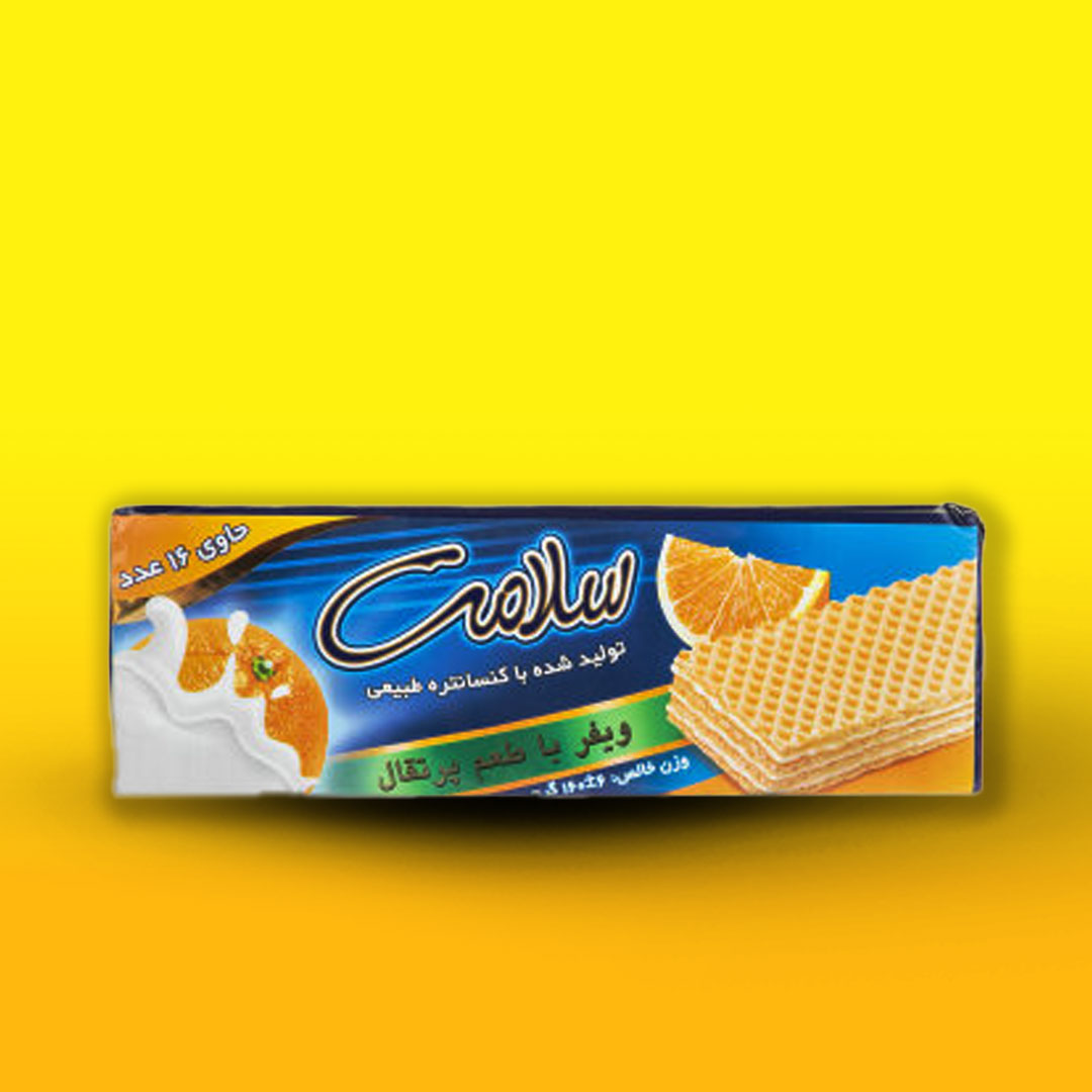 فروش عمده ویفر پرتقالی ۱۶۰ گرمی