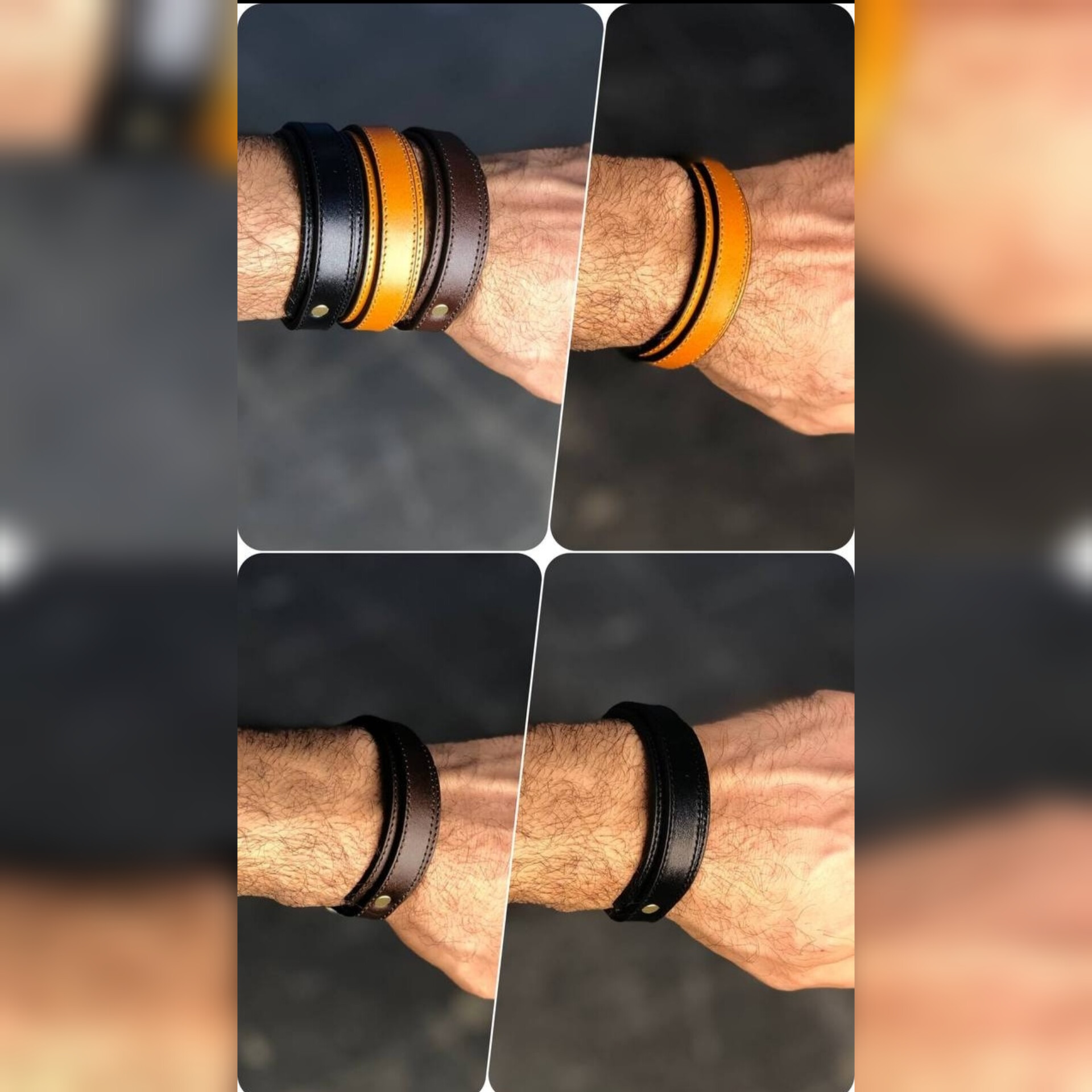 دستبند چرم طبیعی فروش به صرفه و ارزان