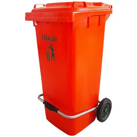خرید عمده سطل زباله 120 لیتری پدالی