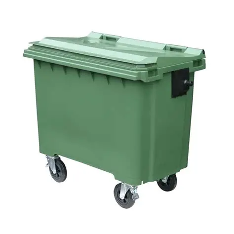 خرید عمده سطل زباله 660 لیتری پلاستیکی
