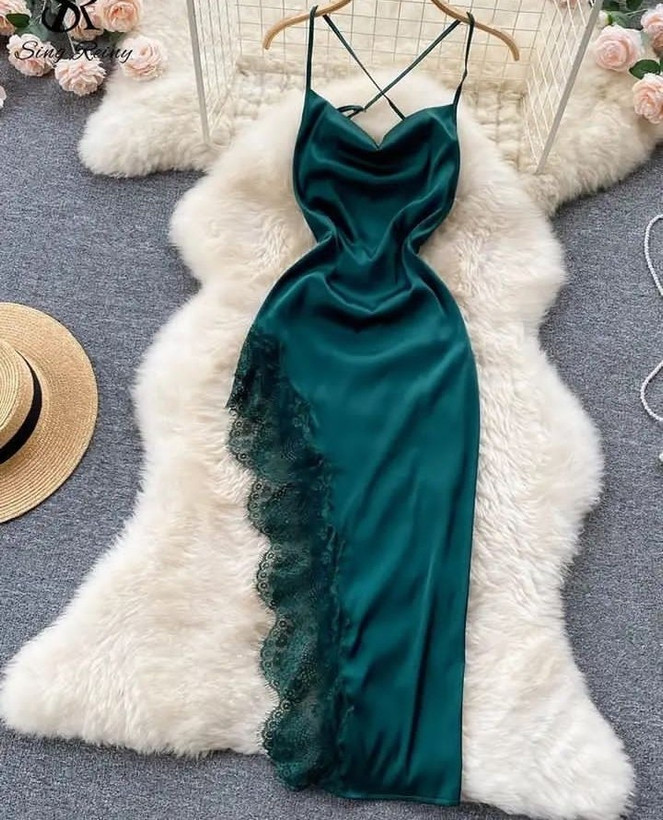 لباس خواب بغل چاکدار با حاشیه گیپور مژه ای قیمت