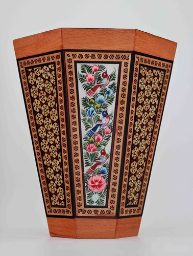 گلدان چوبی ختم گل و مرغ خرید