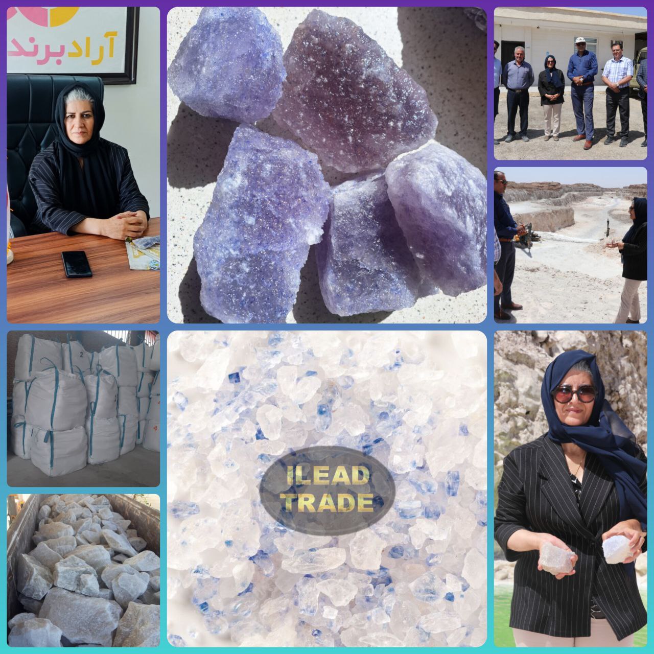 تصویر 3 از فروش عمده سنگ نمک آبی قیمت مناسب طبیعی