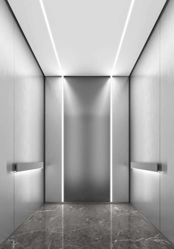 قیمت استثنایی کابین آسانسور استیل با طراحی زیبا