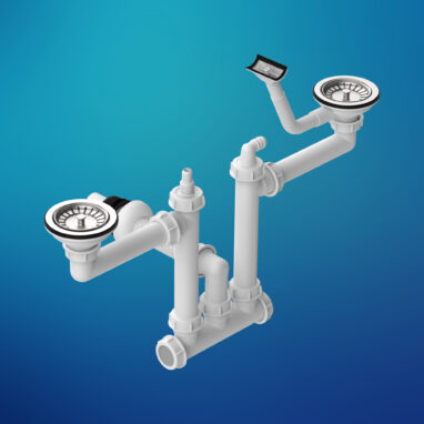 قیمت خرید سیفون ظرفشویی دوقلو فانتزی مهر + خرید عمده