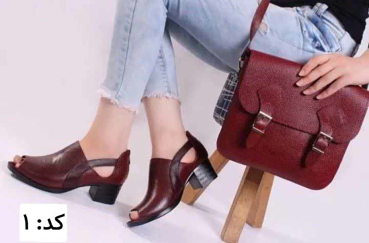 ست کیف و کفش چرم به قیمت عمده