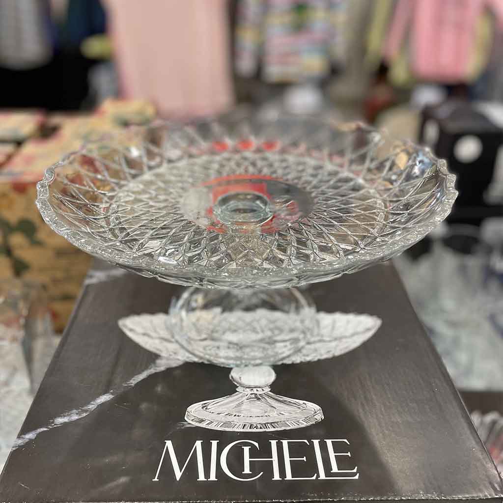 تصویر 1 از قیمت عمده و فروش شیرینی خوری بلور مدل میشل پایه دار