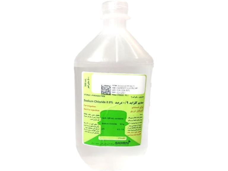 خرید و قیمت سرم شستشو سدیم کلراید 0/9 نیم لیتری + فروش ویژه