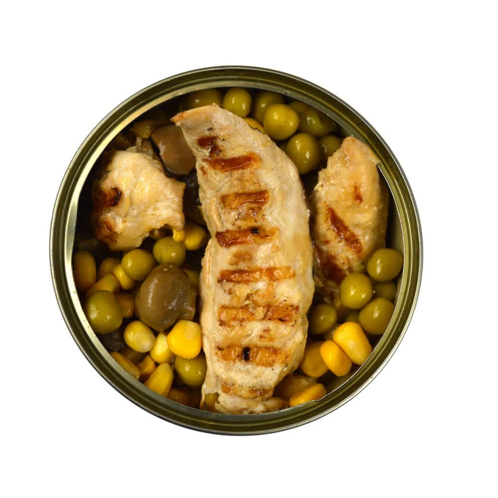 فروش + کنسرو فیله مرغ و سبزیجات (رژیمی )