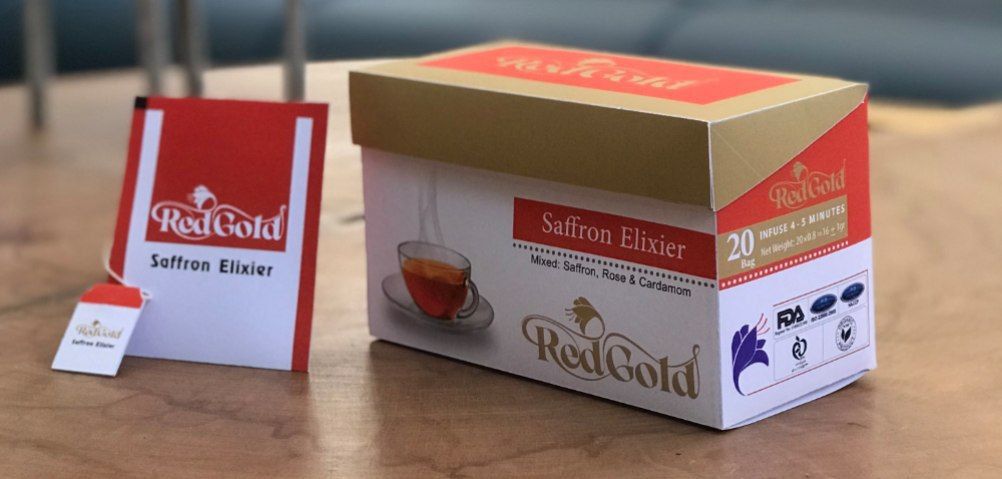 دمنوش زعفرانی اصیل ایرانی برند Red Gold