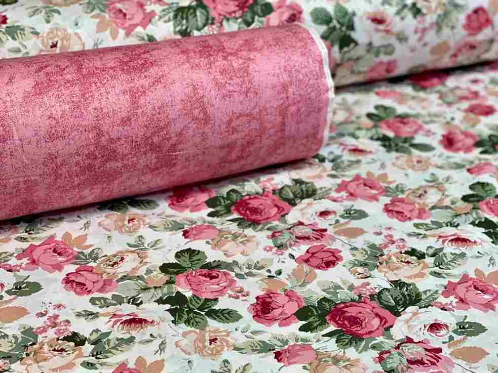 قیمت پارچه ملحفه ای گل صورتی جدید + خرید باور نکردنی